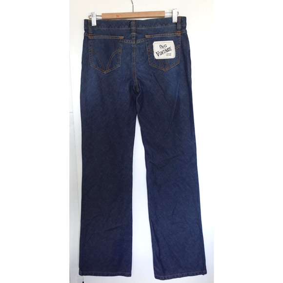 D&G Dolce & Gabbana Jeans Womens 29 Blue Denim Low Rise Limited Edition Vintage - Picture 4 of 13